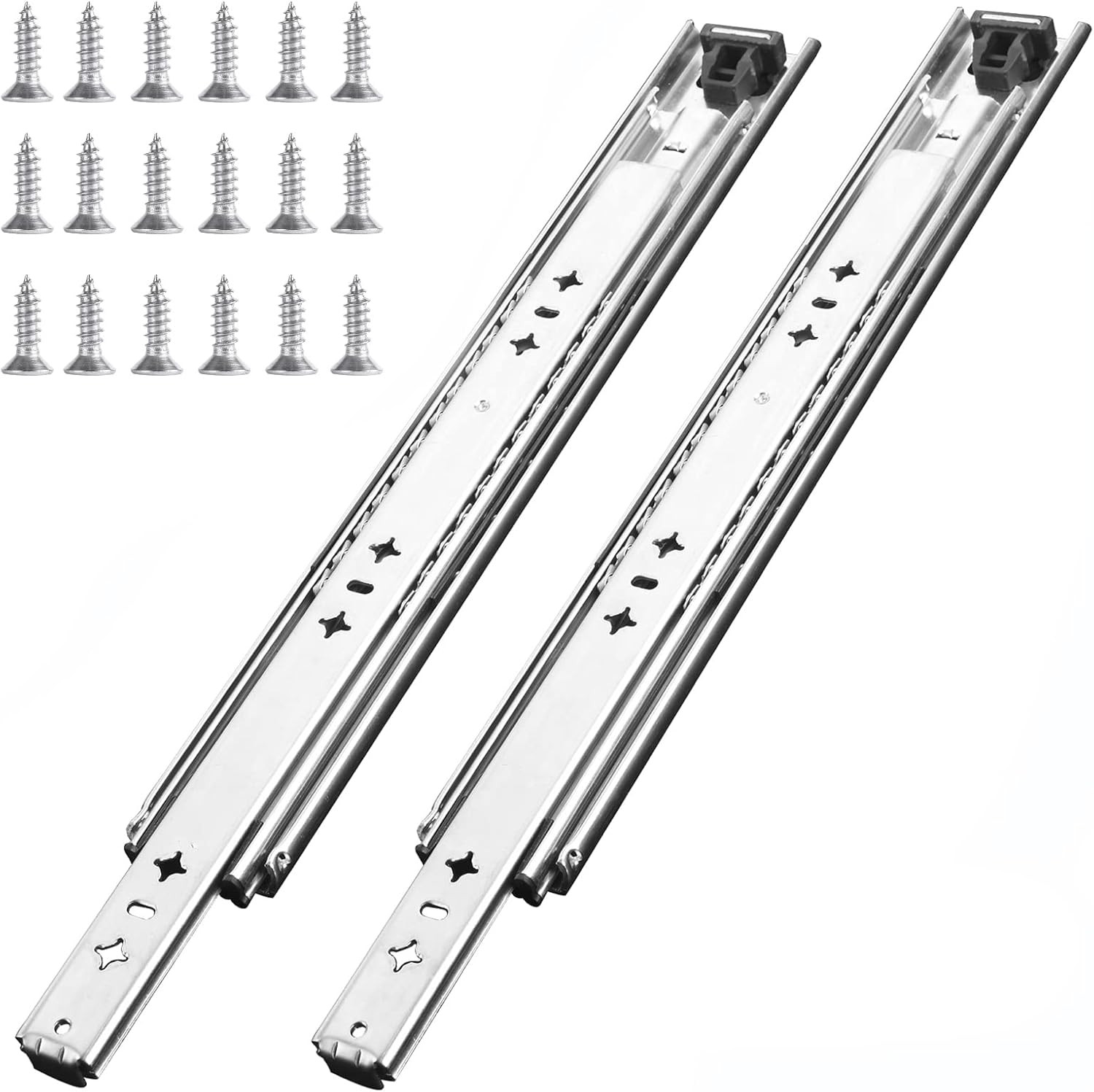 Heavy Duty 36" Drawer Slides, 260 lb Capacity, Full Extension, Stainless Steel