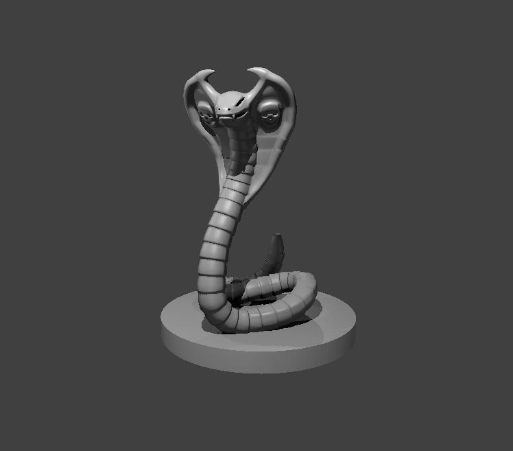 Clockwork Iron Cobra Snake Viper Monster Manual 28mm Scale DND D&D Tabletop Mini
