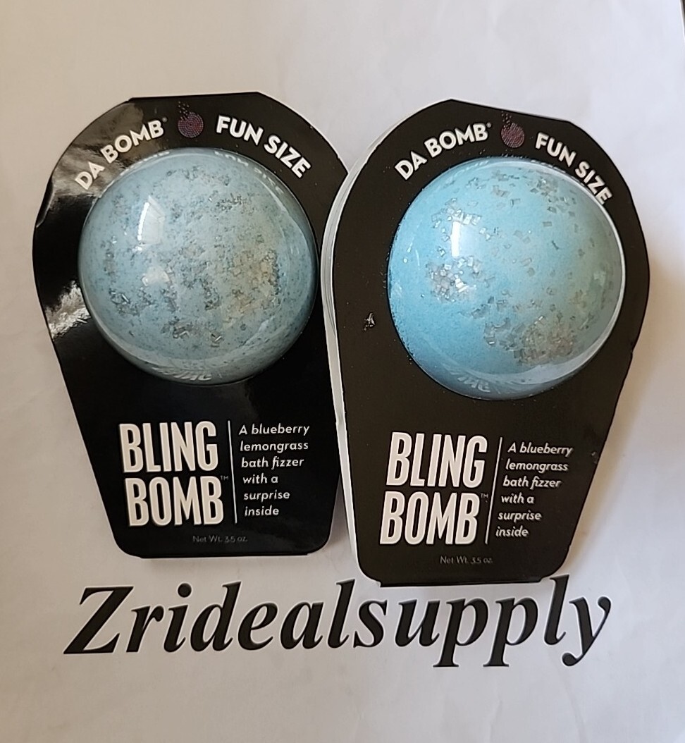 Da Bomb Fun Size Bath Fizzer w/Surprise Inside Blueberry Lemongrass Pack Of 2