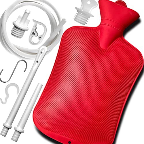 2 L Kit De Bolsa De Enema Para El Hogar Con 2 Puntas De Enema Manguera De Si