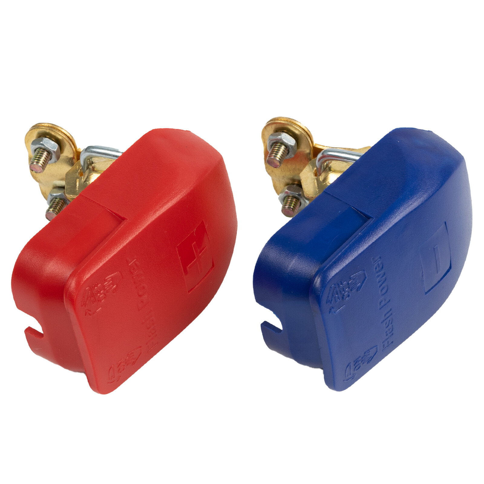 2 x Battery Terminal Connector Clamp Quick Car Release Disconnect Top Post Cover