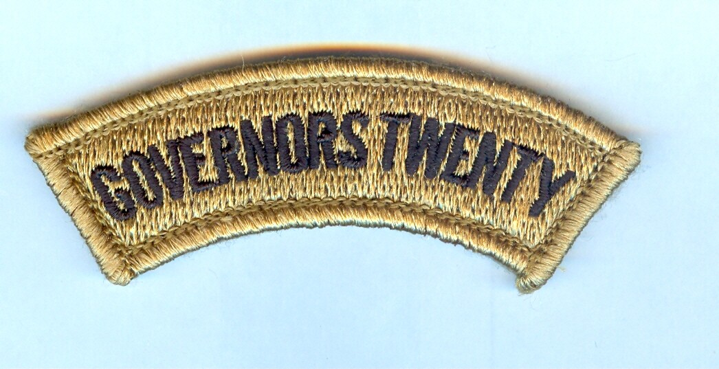 ARNG / NATIONAL GUARD GOVERNOR 20 SHOULDER TAB .. MULTICAM SUBDUED .. VAR  A - X