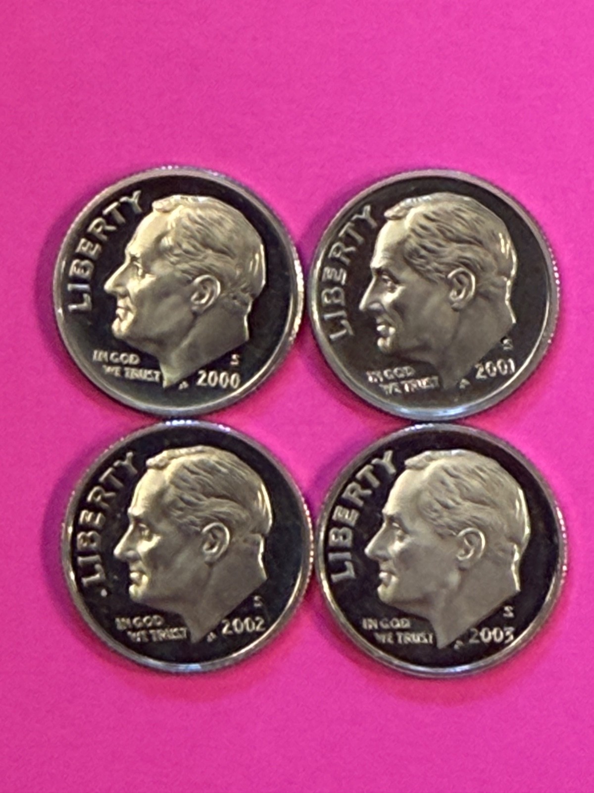 COIN DIME 2000 S TO 2003 S PROOF FREE SHIPPING
