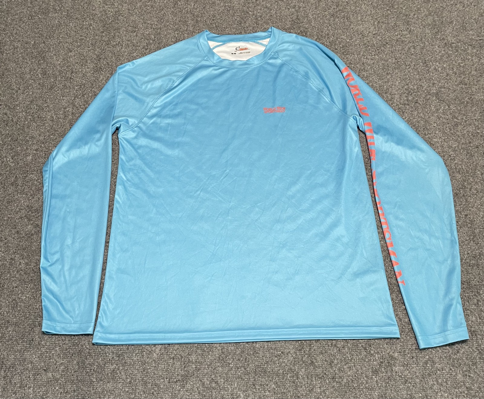 World Wide Sportsman Men's M/M Aqua Fishing Performance Shirt Long Sleeve Bass