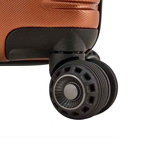 Archer Polycarbonate Hardside Spinner Luggage Set Checked 25-Inch Orange