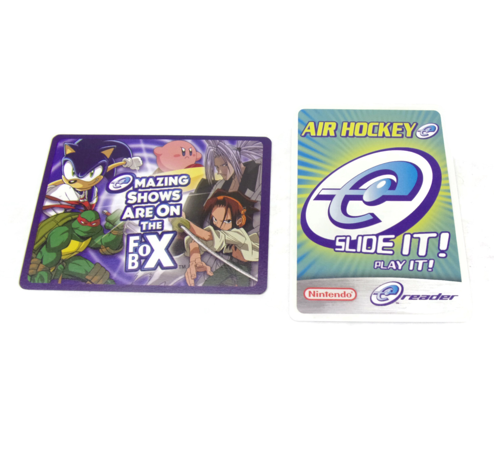 (Lot Of 2) e-Reader Promo Cards For Game Boy Advance Do Kirby Slide & Air Hockey