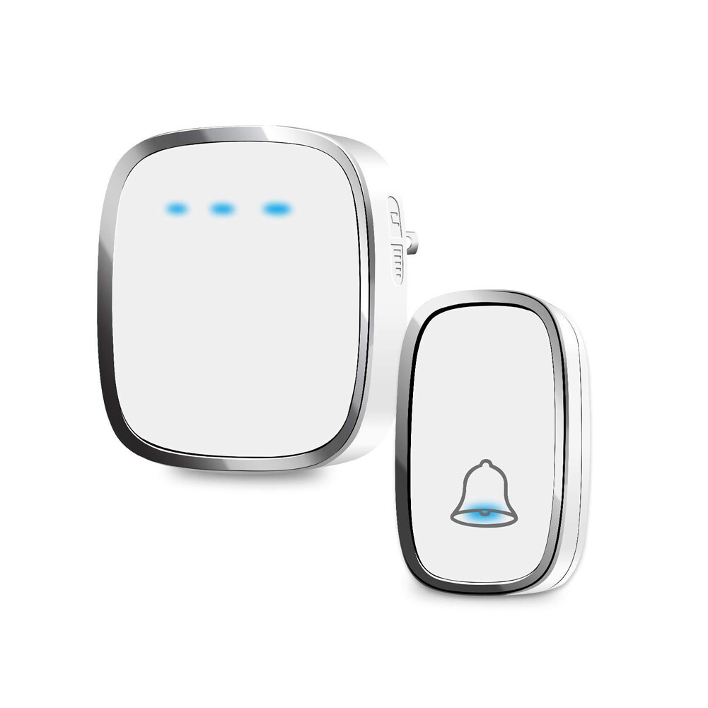 Wireless Ring Doorbell Chime Waterproof Plugin Receiver Adjustable Volume 1000FT