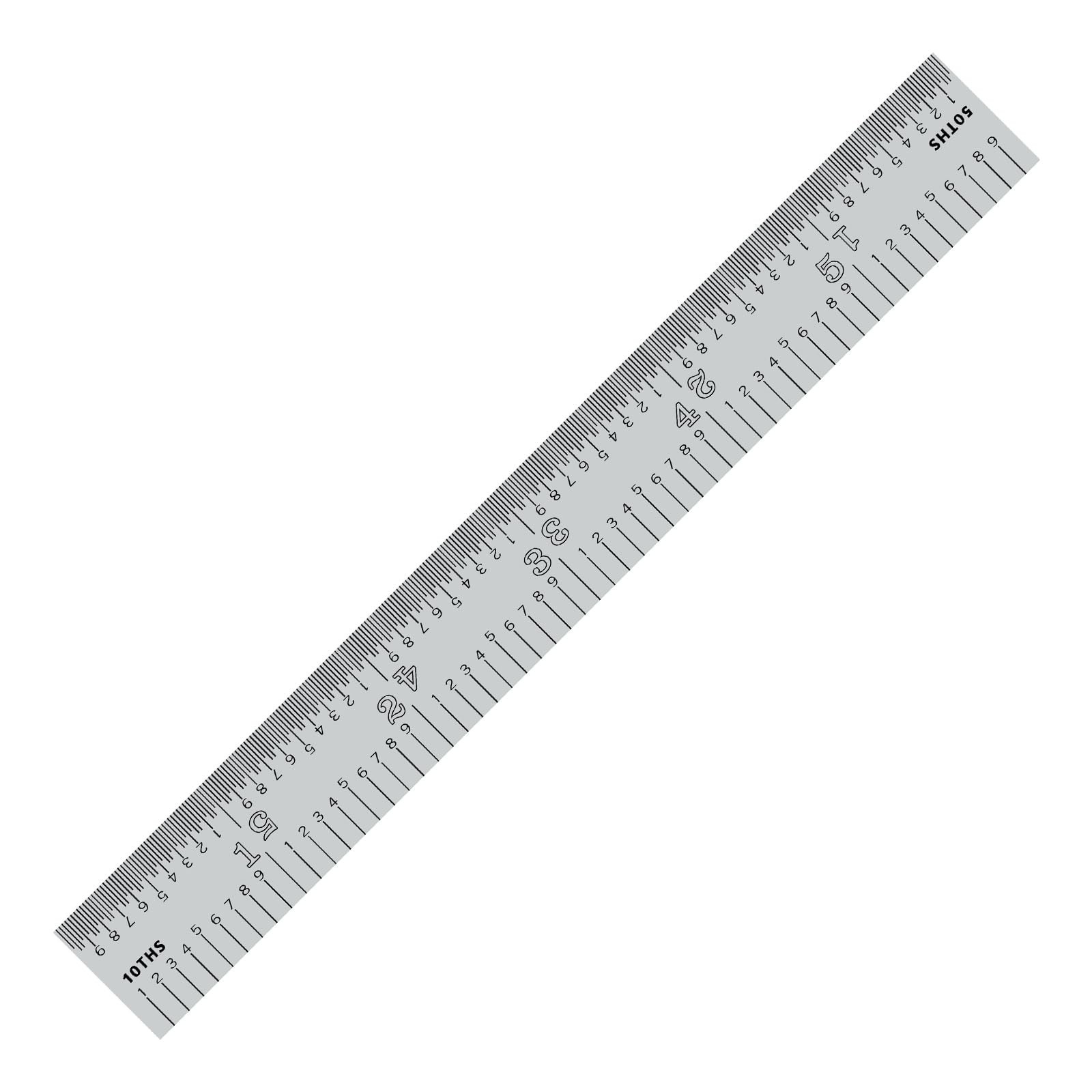 PEC Tools 6"/150mm Rigid Metal Ruler, High-Quality Steel Machinist Rule with ...