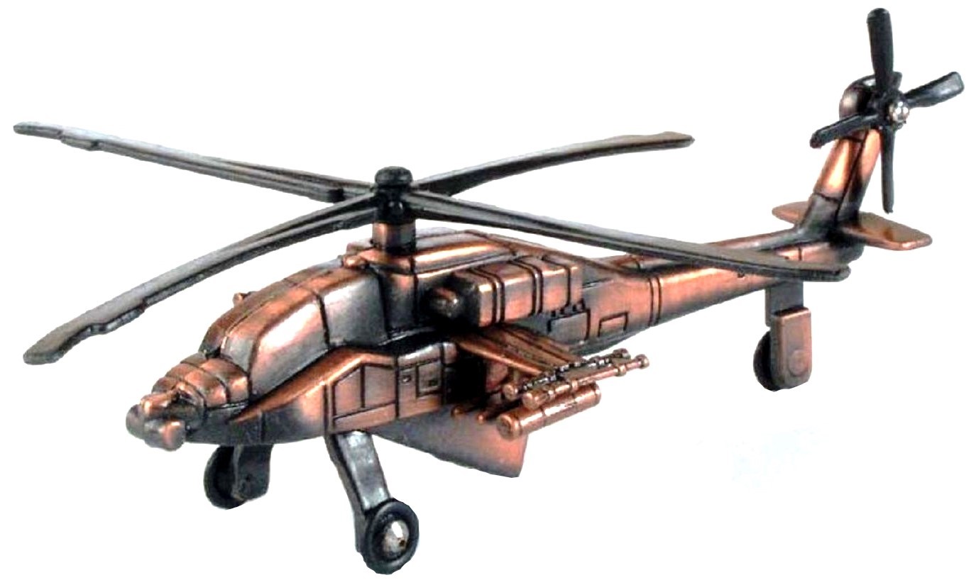 Army Apache Helicopter Die Cast Metal Collectible Pencil Sharpener