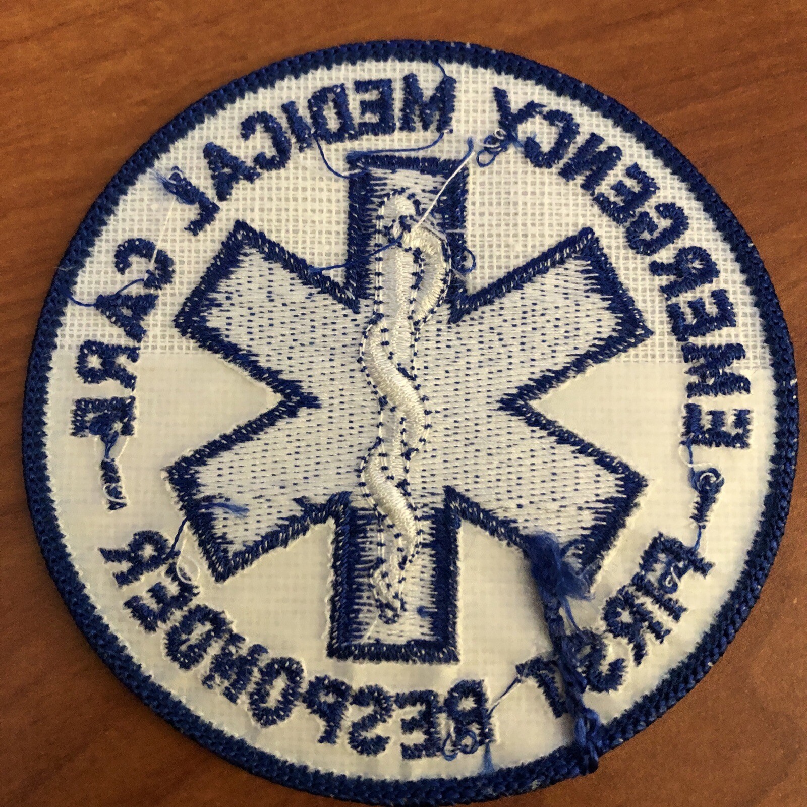 Emergency Medical Care First Responder EMS 3 1/2” Patch