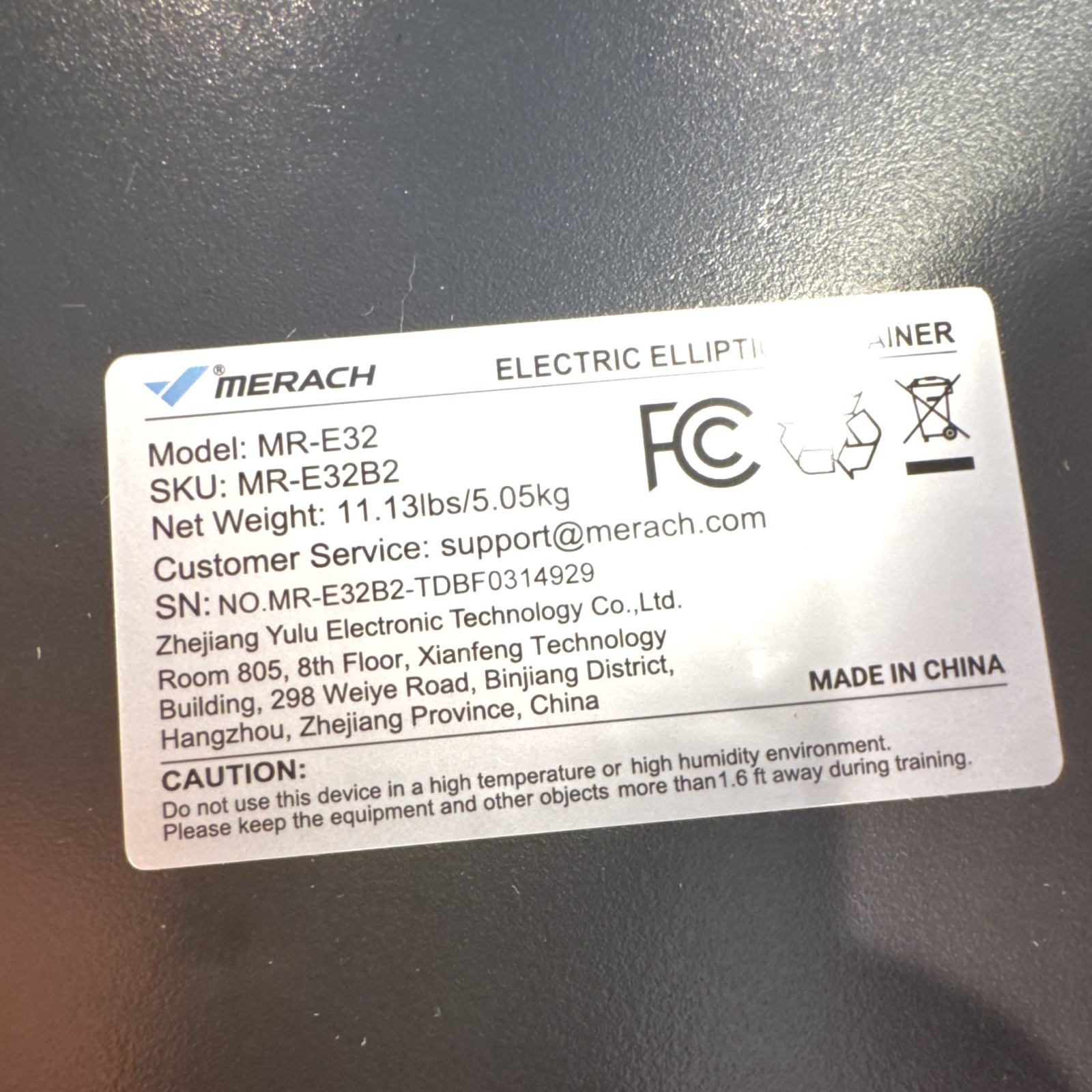 Merach MR-E32 Electric Under Desk Elliptical Trainer, LCD Display, Black