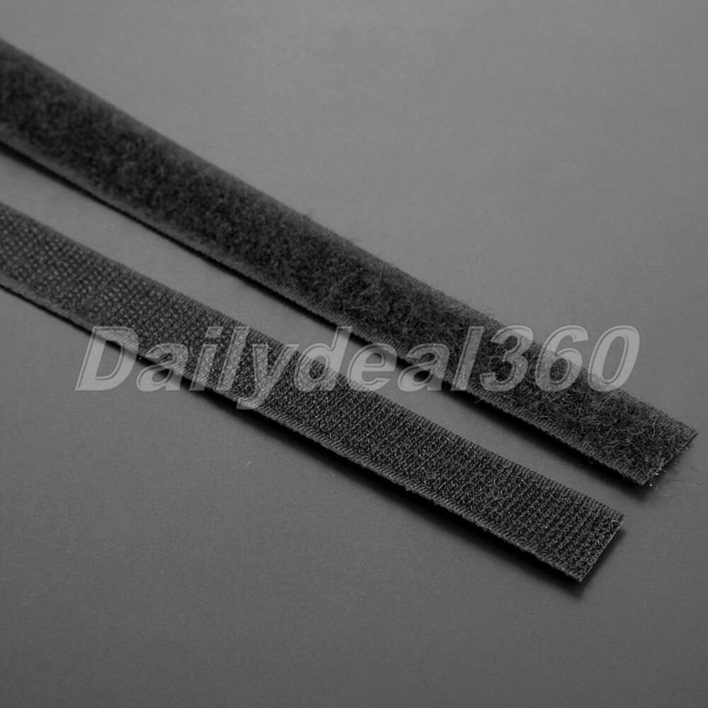 25m Hook and Loop Tape 2/2.5cm Width Sew-On Craft Fastener Tape White/Black