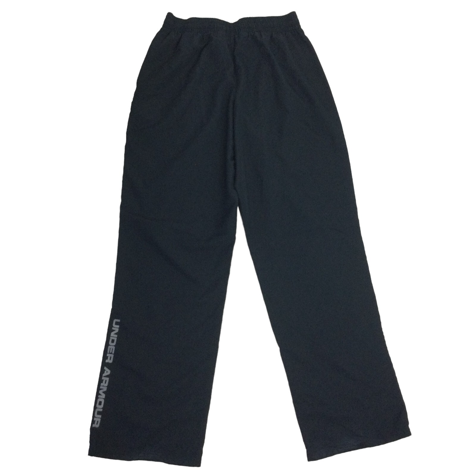 Under armour Track Pants Mens Black Solid Activewar Straight Leg Elastic Waist