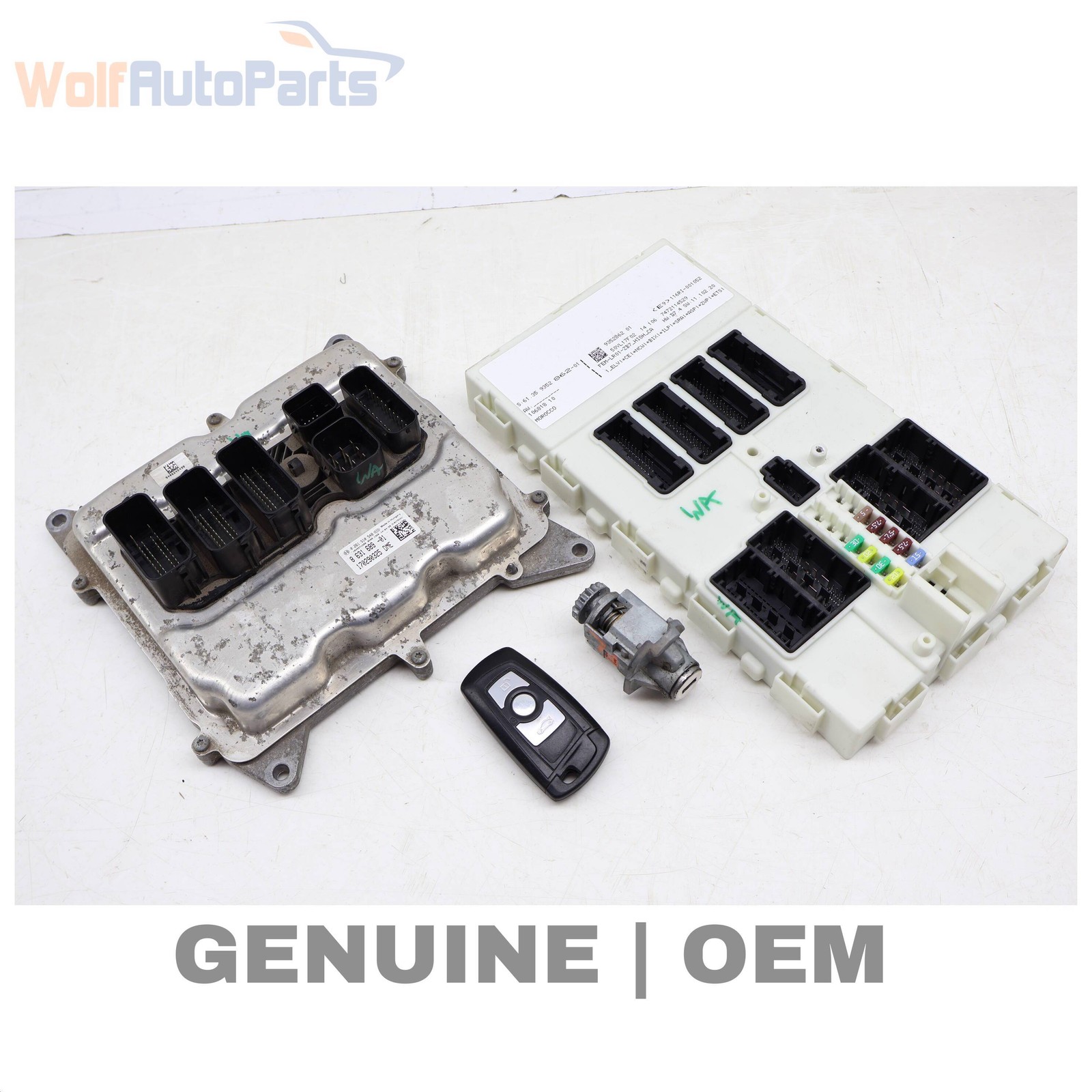 2012-2015 BMW 328I 2.0L - ECU DME / FEM Module / LOCK Cylinder W/ KEY 8631689