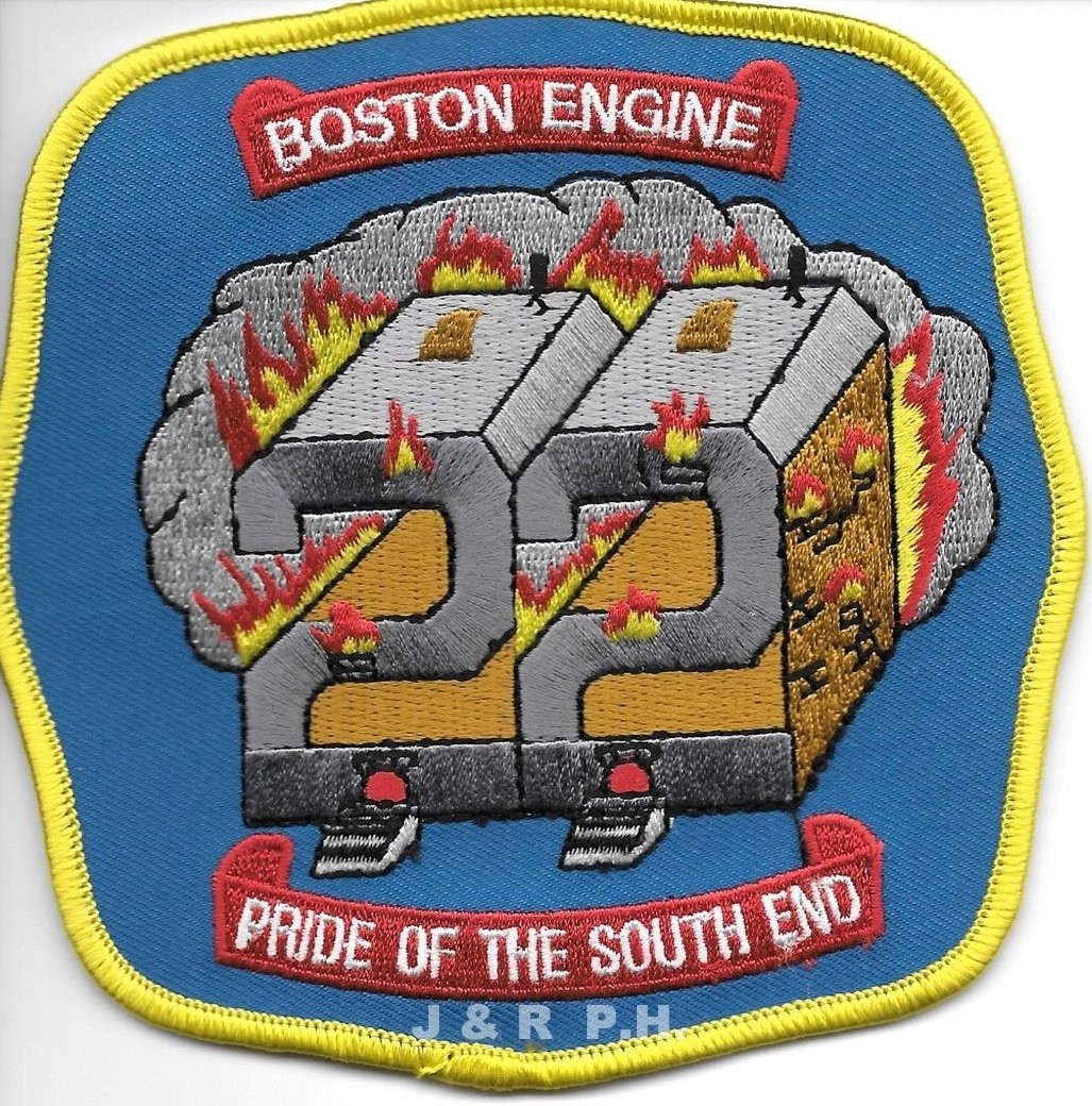 Boston  Engine-22  "Pride of S. End", MASS (4.5" x 4.5" size) fire patch