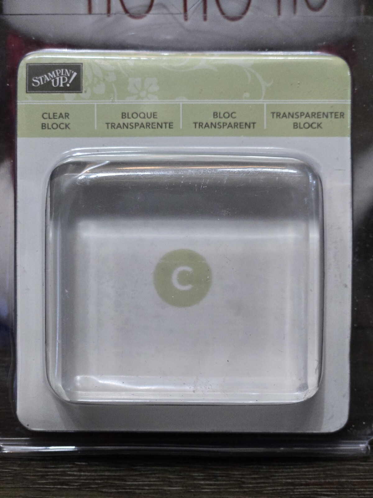 NEW Stampin' Up! Clear Acrylic Block Transparent #118486 Cling & Clear Stamps