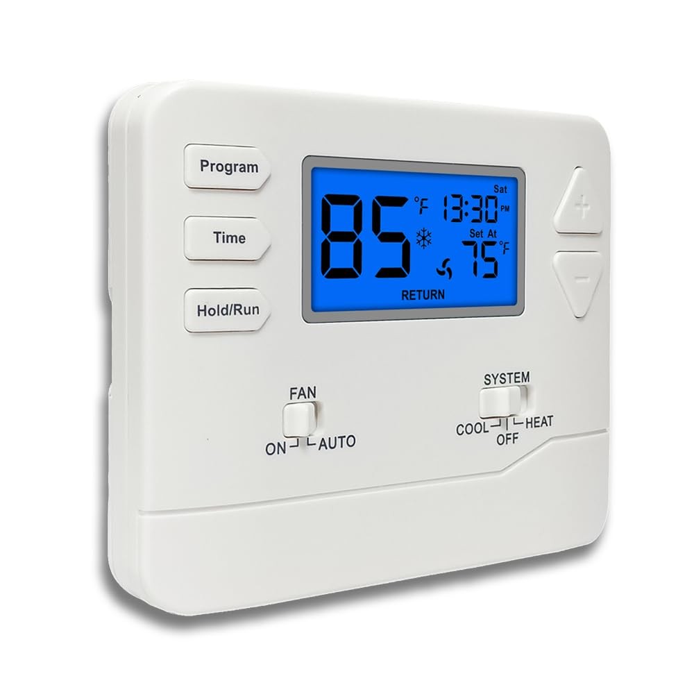Programmable Thermostat for House, 511 Day Programmable Digital EnergySaving ...