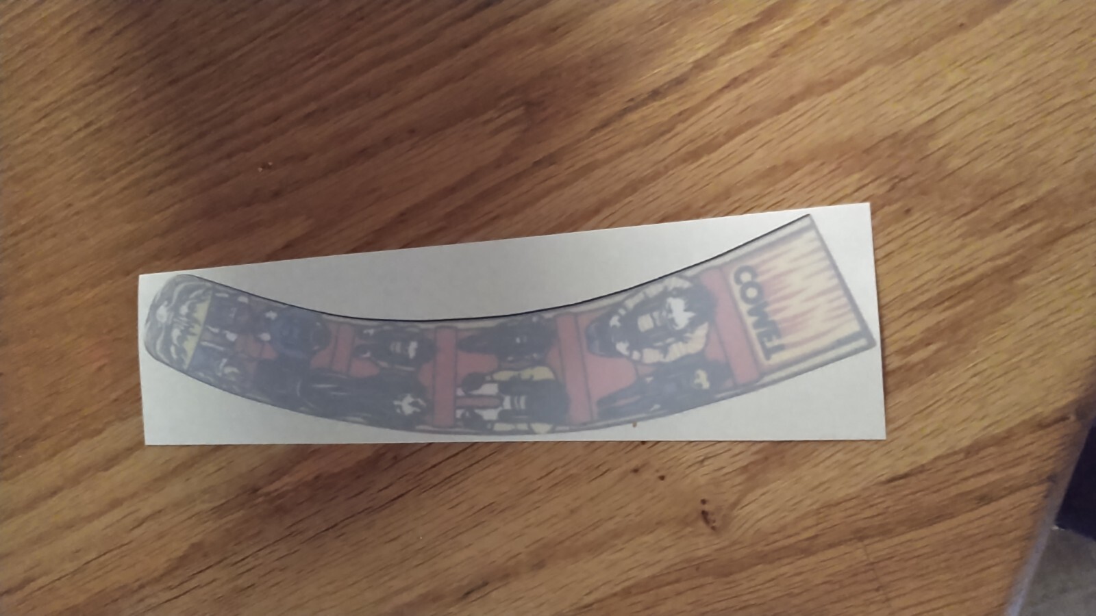 Williams COMET Pinball Machine Center Main Ramp Decal ( REVERSE PRINTED )