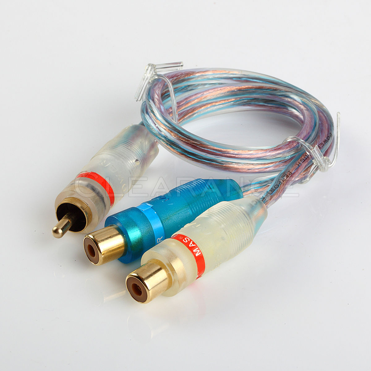 9" Premium PVC Head RCA Audio Y Cable Adapter Splitter 1 Male to 2 Female Jack