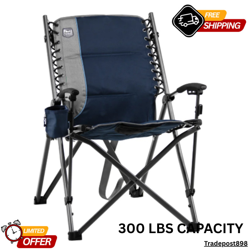 Timber Ridge Vene Bungee Suspension Folding Portable Outdoor Chair, Camping, NEW
