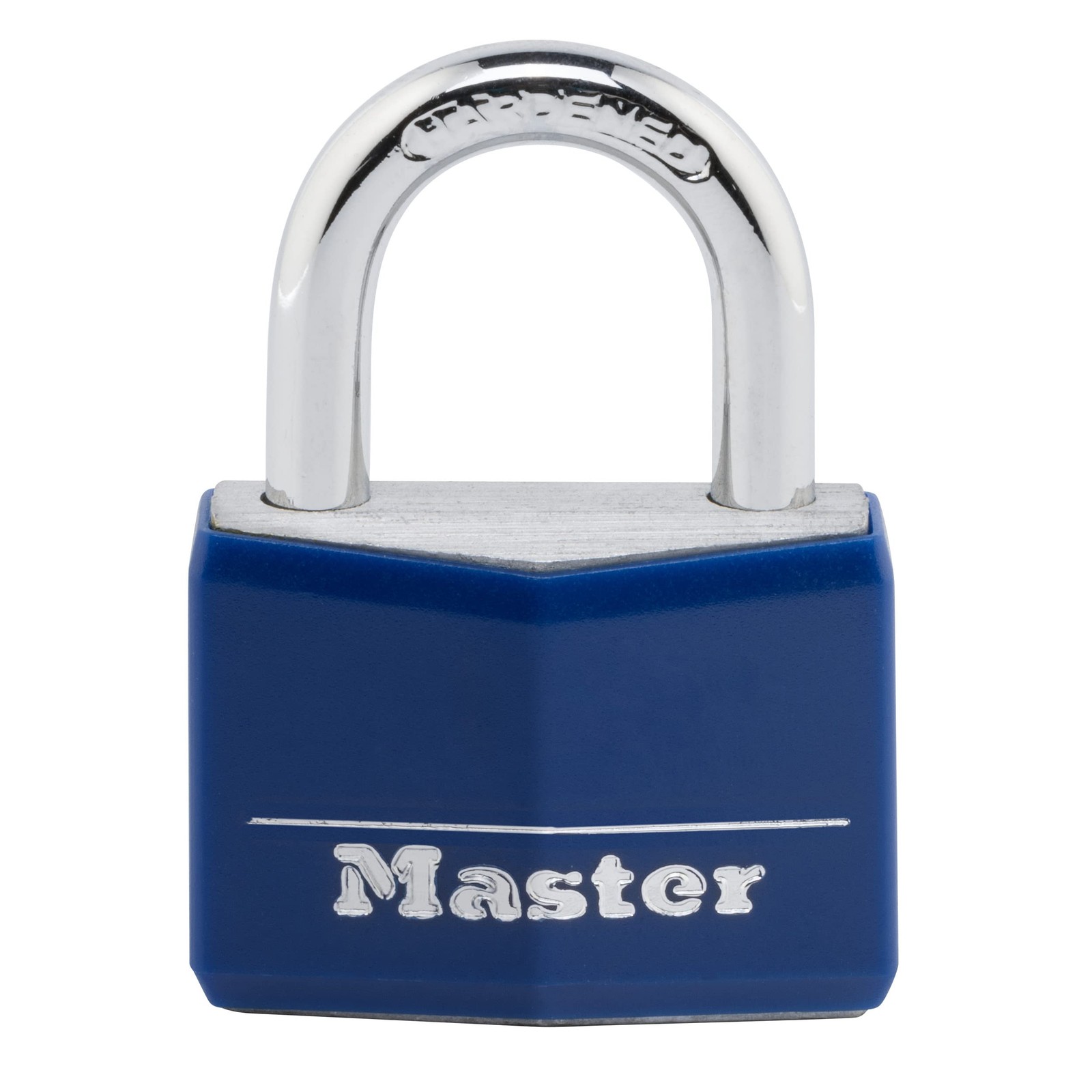 Master Lock Blue Vinyl Covered Aluminum Keyed Padlock, Small 1 Pack,