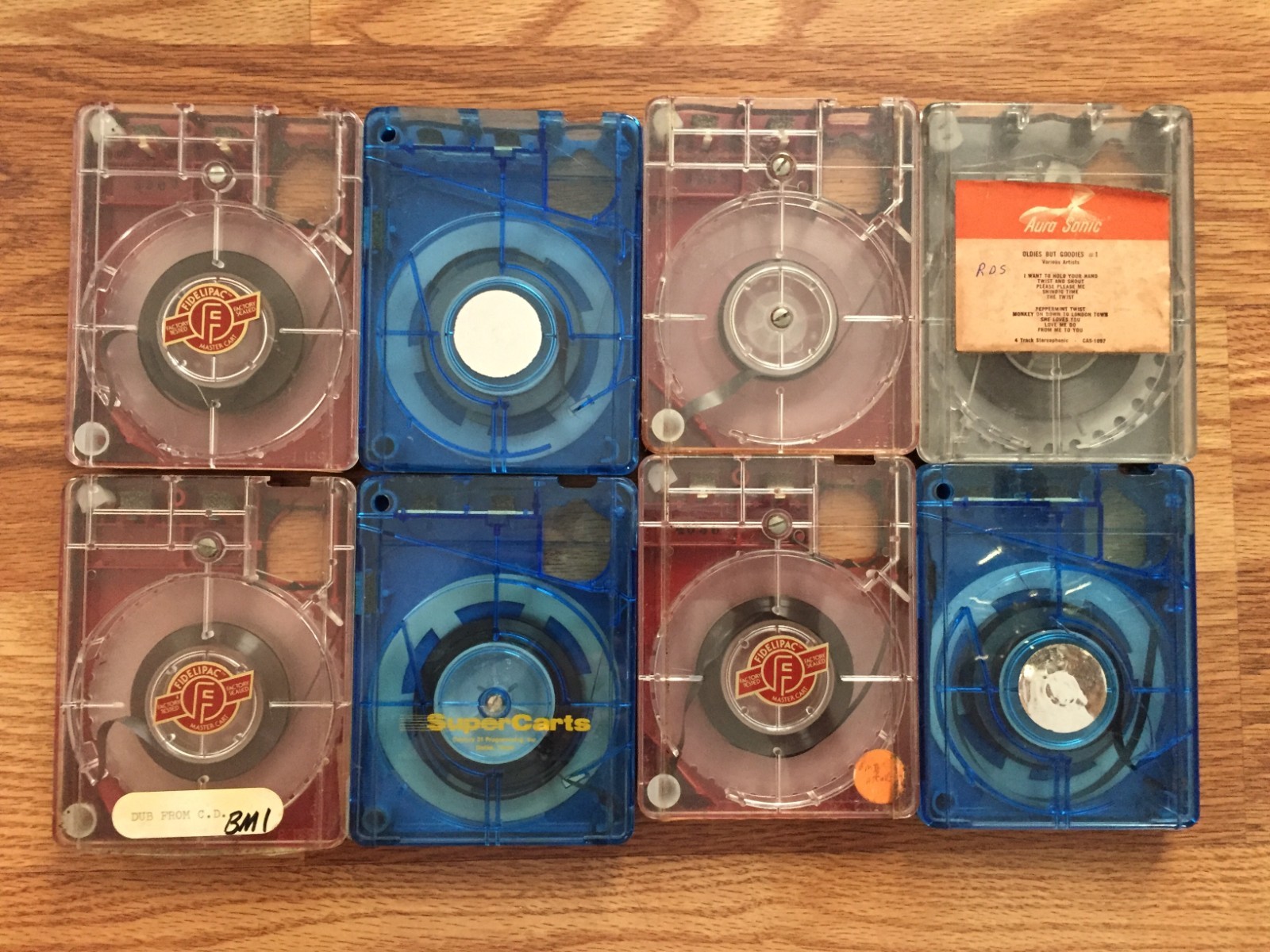 Lot of 8 Audiopak broadcast NAB carts cartridge Tanya Tucker Juice Newton