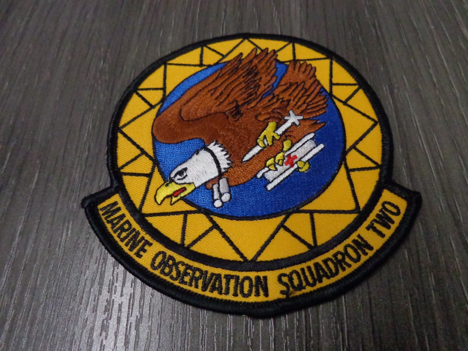 Marine Corps Observation Squadron VMO-2 Patch TAN COLOR NEW