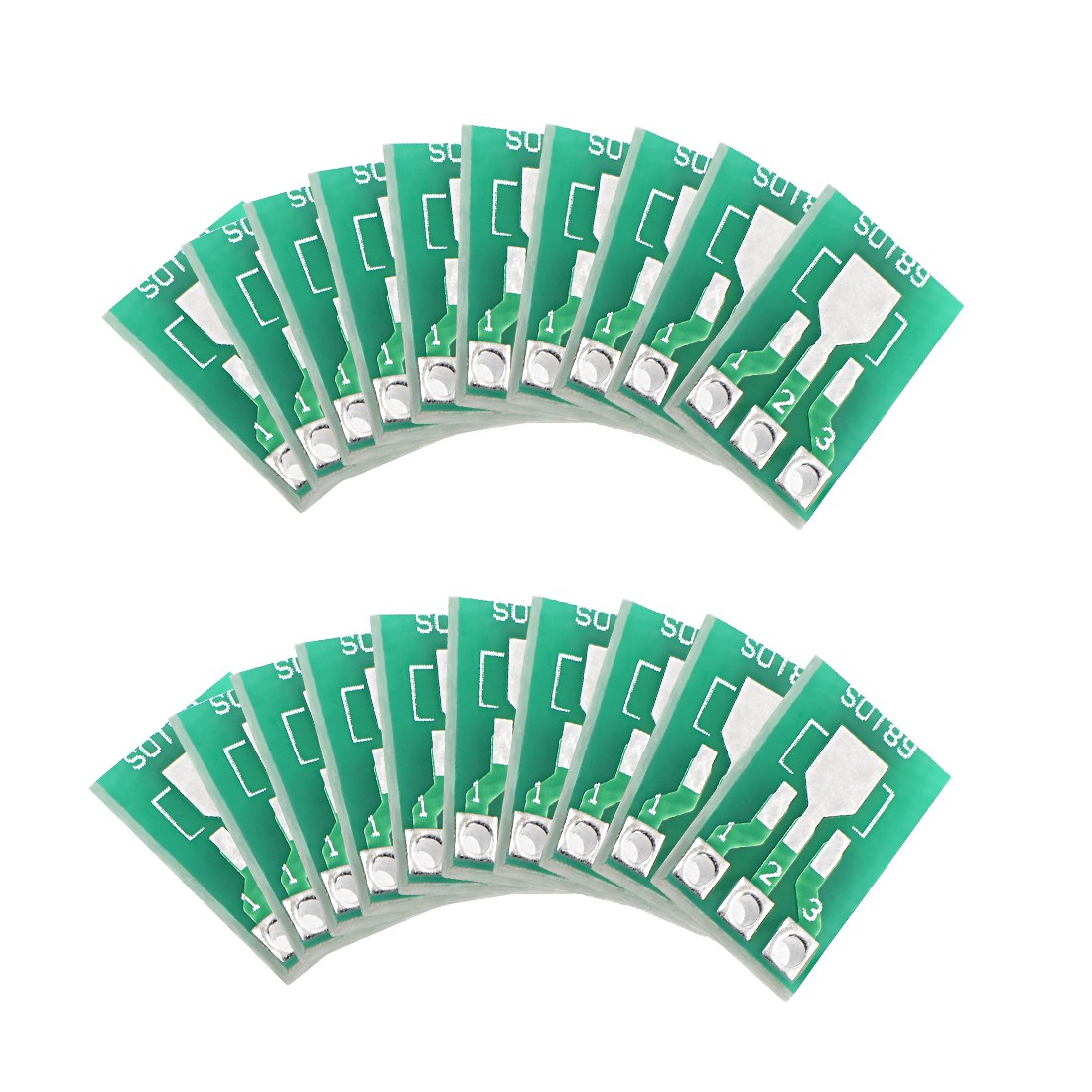 20 PACK SOT223 3PIN 1.5 / SOT89 3PIN 2.3 to SIP3 PCB Board Surface Converter