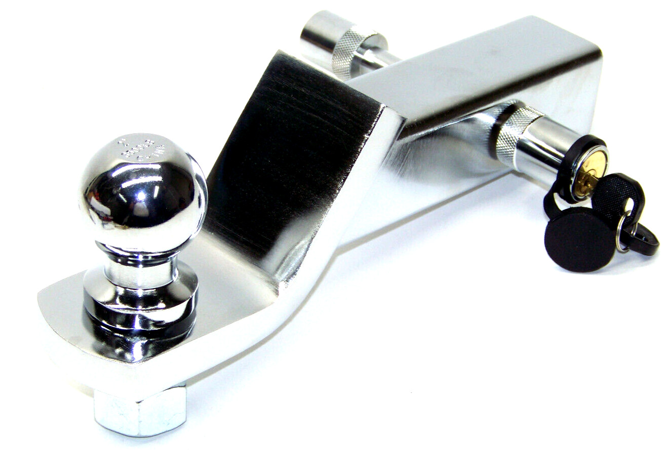 2" Drop Hitch for 2" Receiver Trailer Ball Mount + 2" Ball + Hitch Lock Chrome