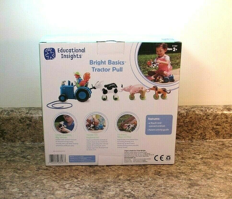 Educational Insights Bright Basics Tractor Pull Farm Animals Ages 2+ NEW
