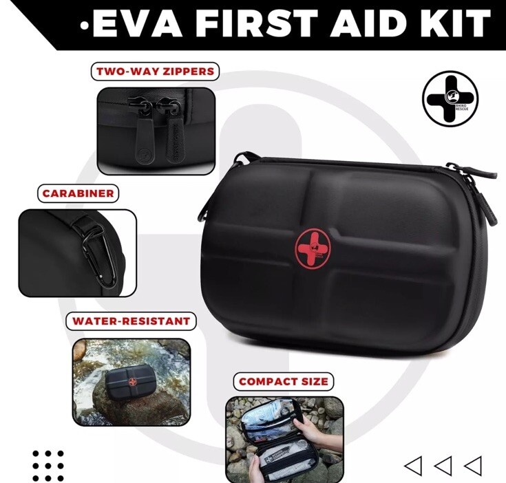 RHINO RESCUE First Aid Kit, Waterproof Portable Emergency Medical Kit for Travel