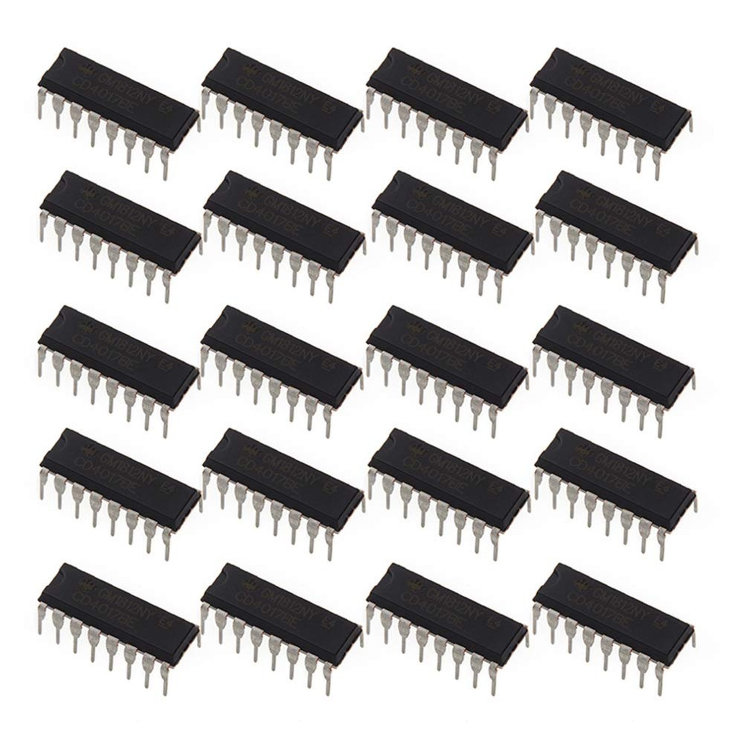 20PCS CD4017 Decimal Counter IC Pulse Distributor Ten Decoded Output Chip Set US