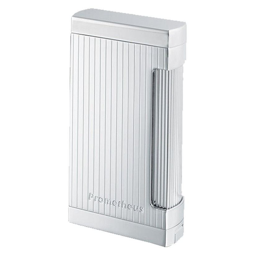 Prometheus Ultimo X Cigar Lighter - Chrome Vertical Lines X6