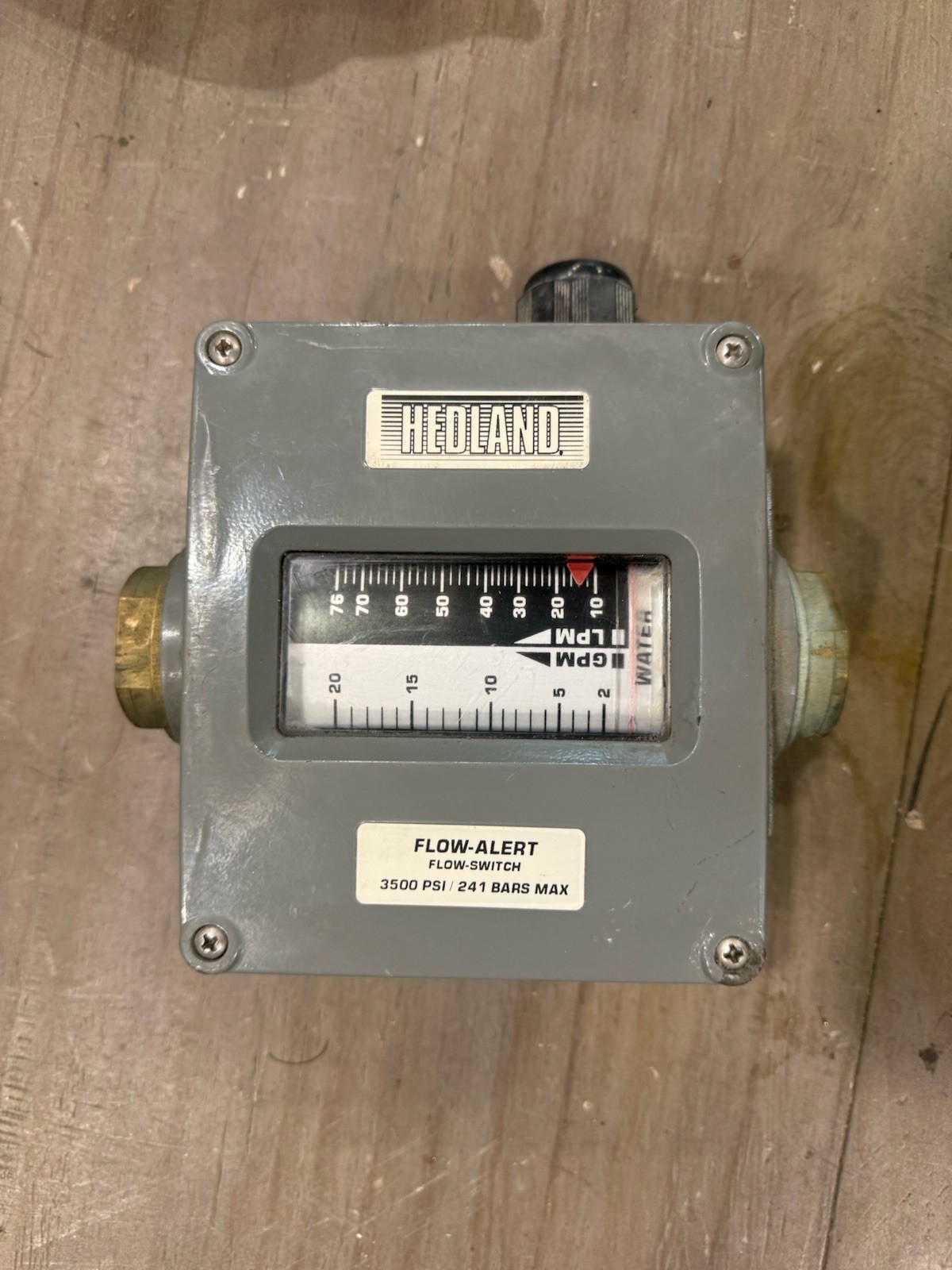 Hedland Flow-Alert Flow Switch 3500 psi 241 Bars Max H704B-020-F1 Water