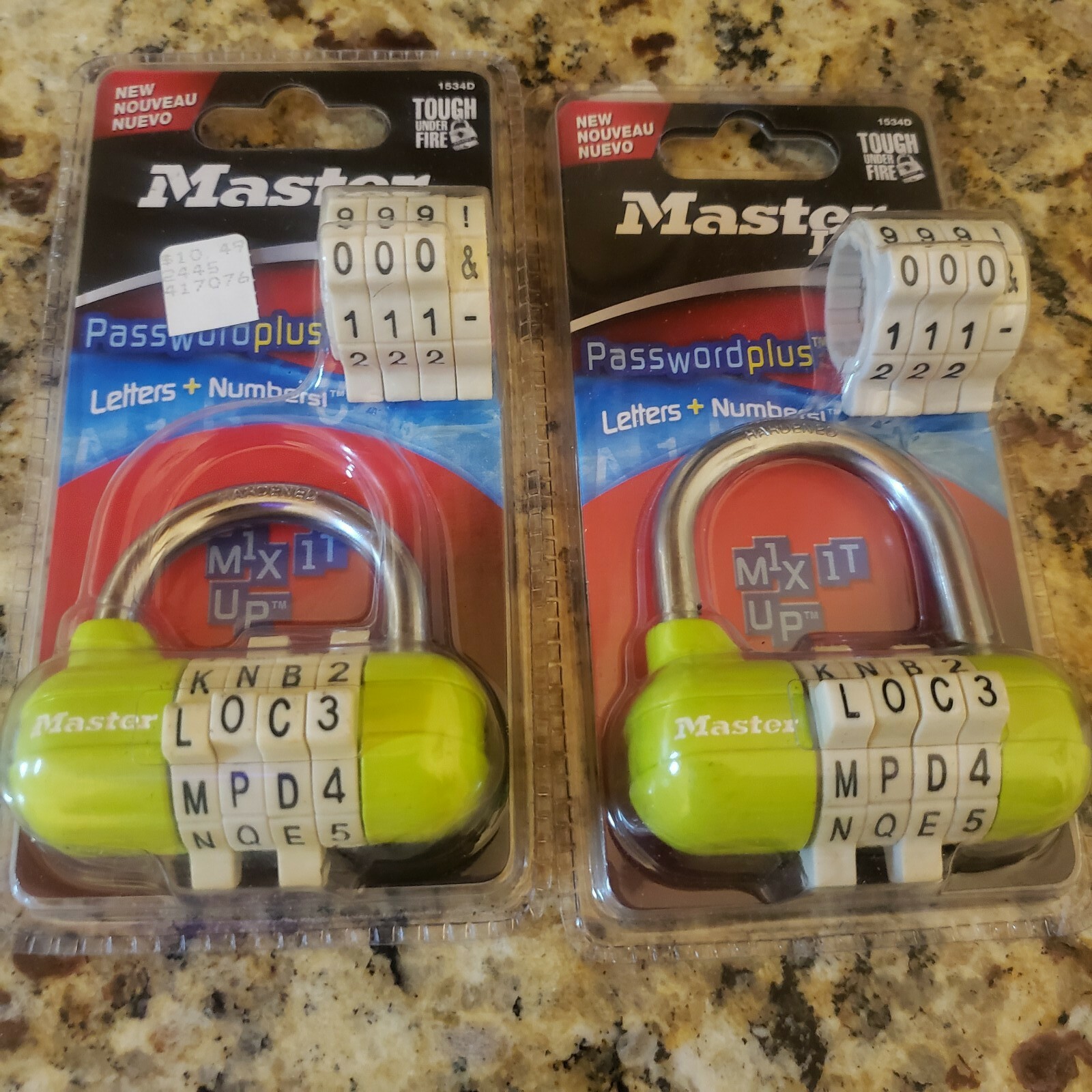 2 MASTER  Combination  Locks
