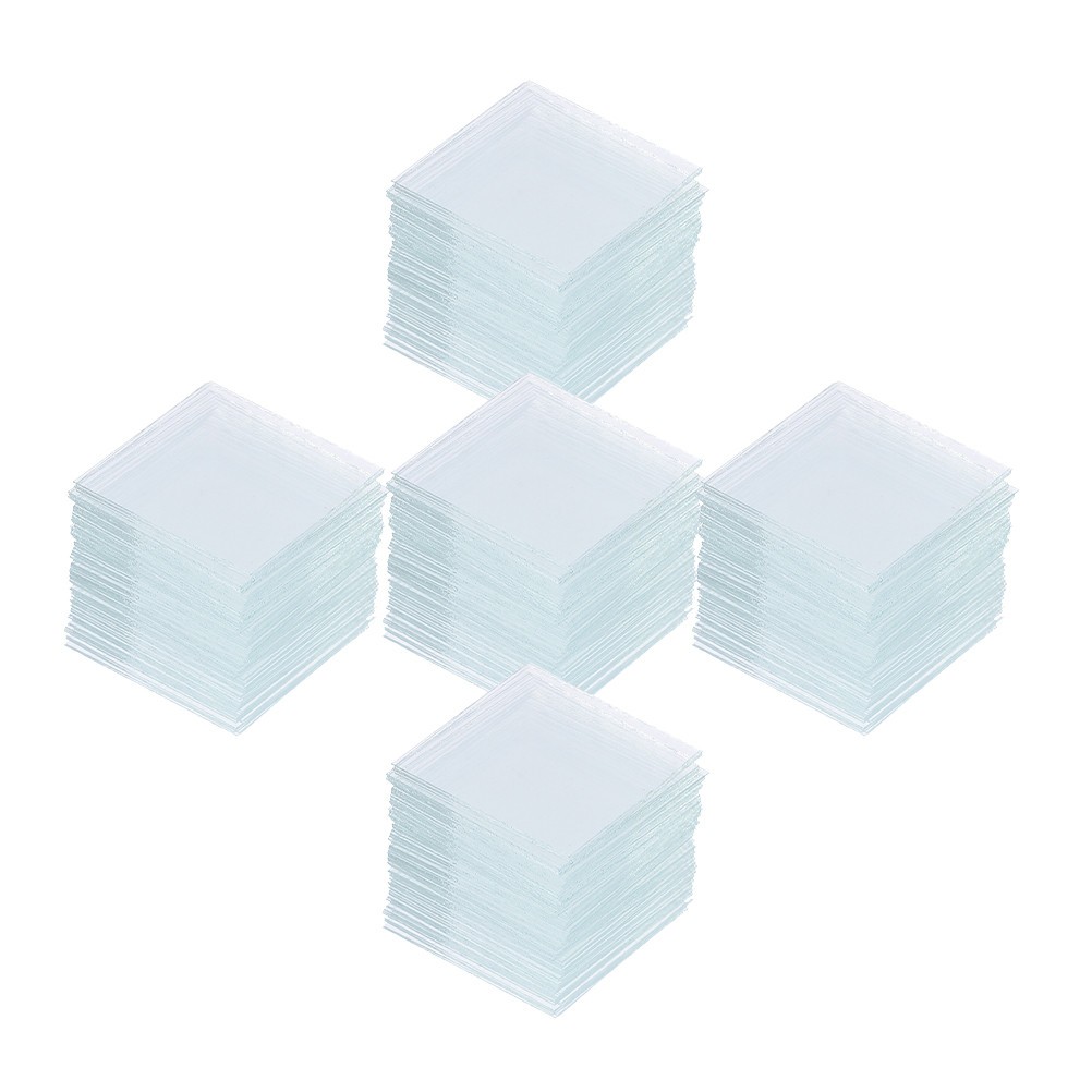 500Pcs Reusable Glass Cover Slips Microscope Slides Kit for Lab Specimen Prep