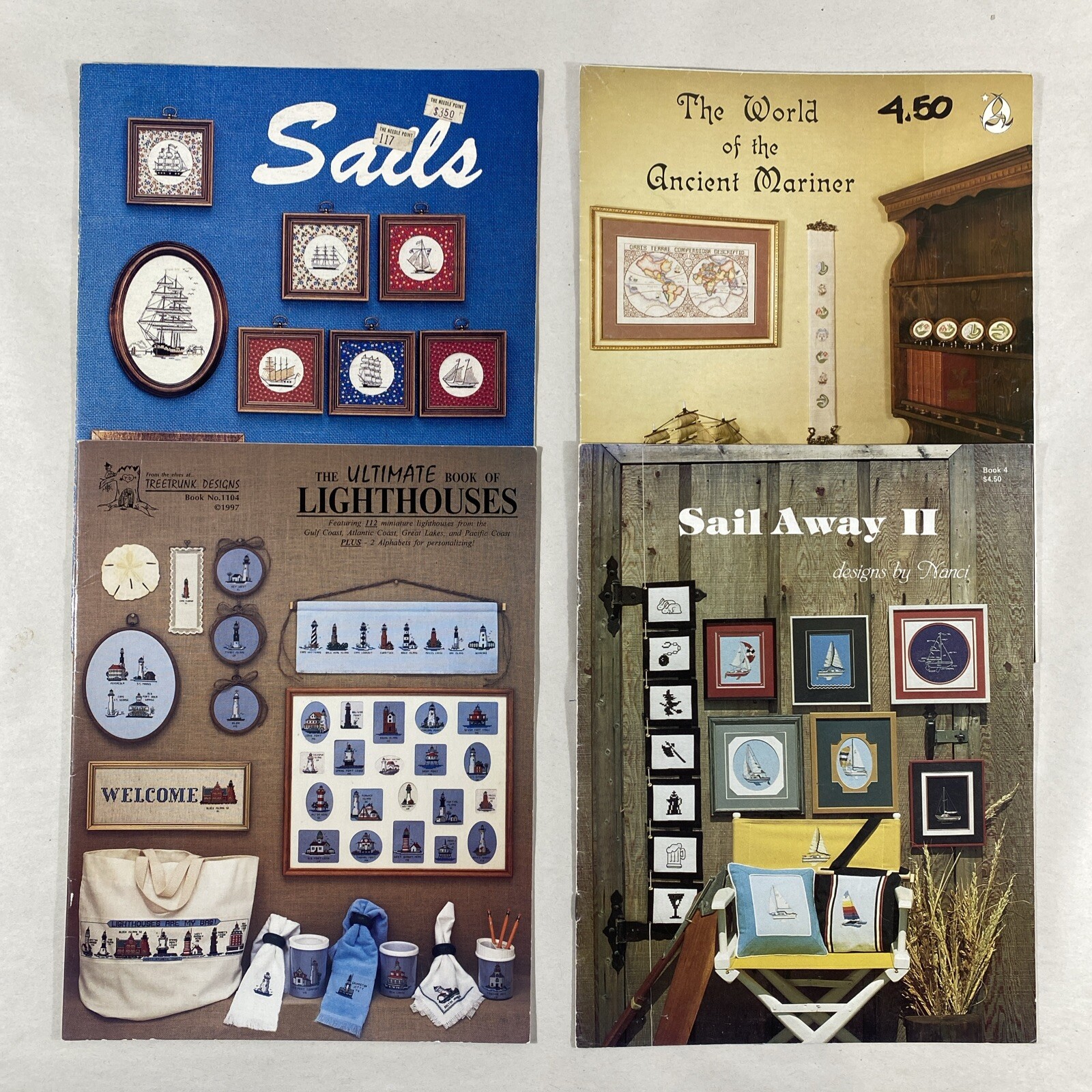 Needlepoint And Cross Stitch Patterns And Projects Maritime Sailing Themed VTG