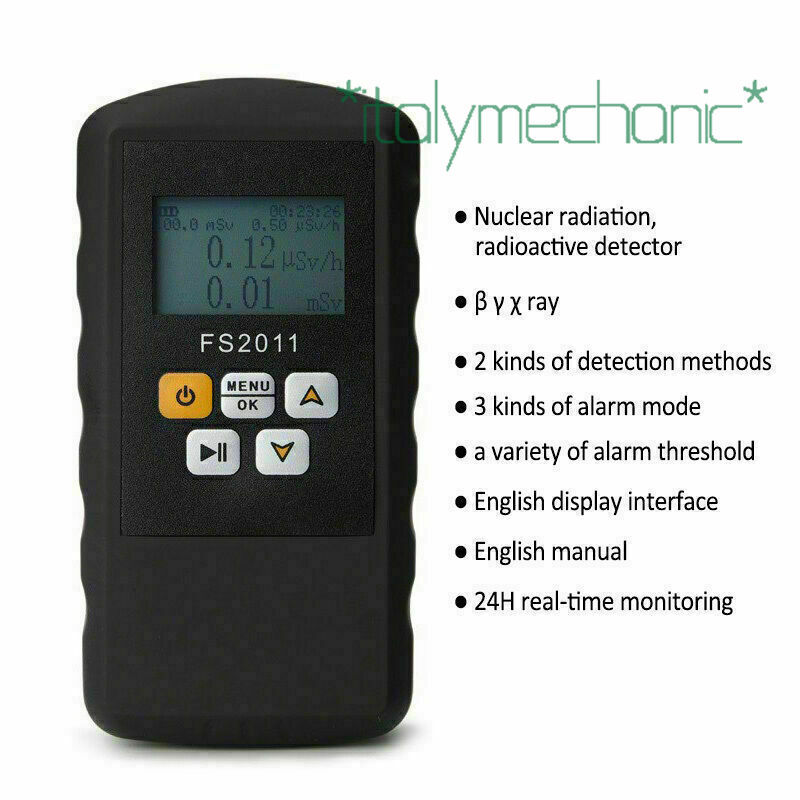 Nuclear Radiation Detector Tube Dosimeter Monitor Beta Gamma Xray Geiger Counter