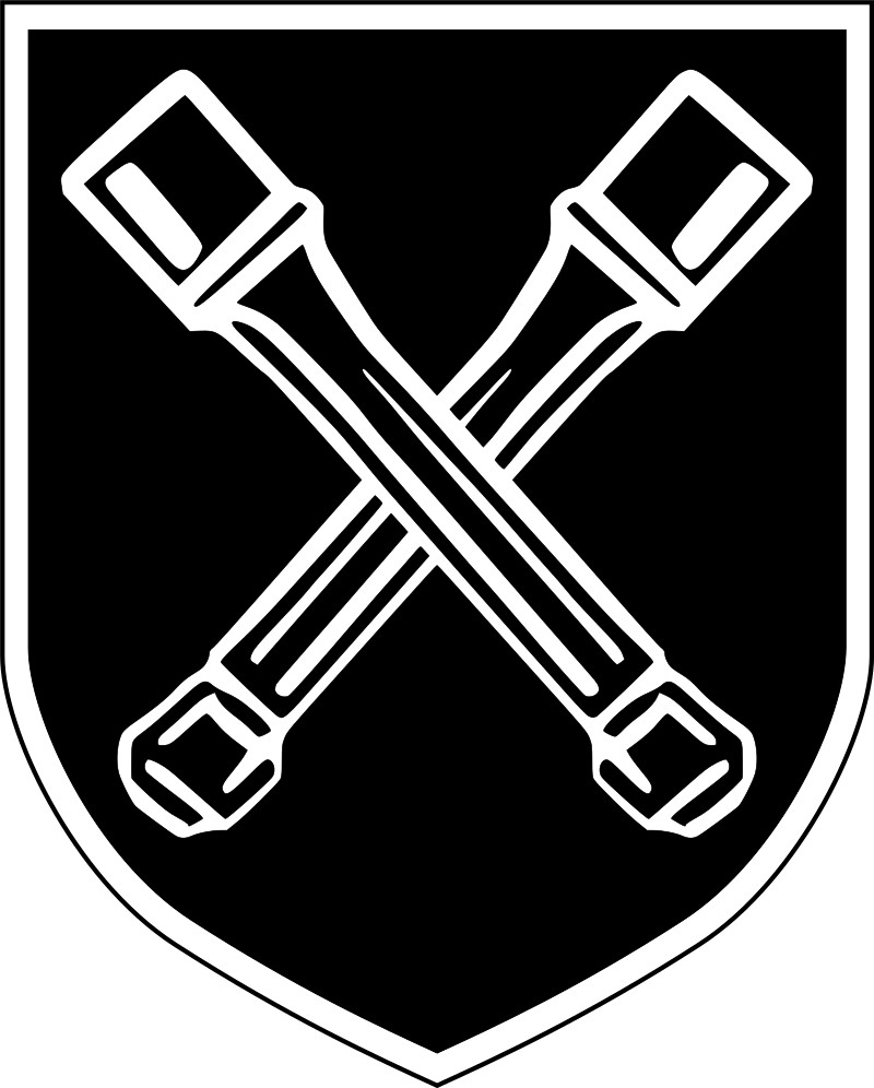 DIRLEWANGER CROSSED GRENADES WW2 WWII Elite Div German Vinyl decal Sticker