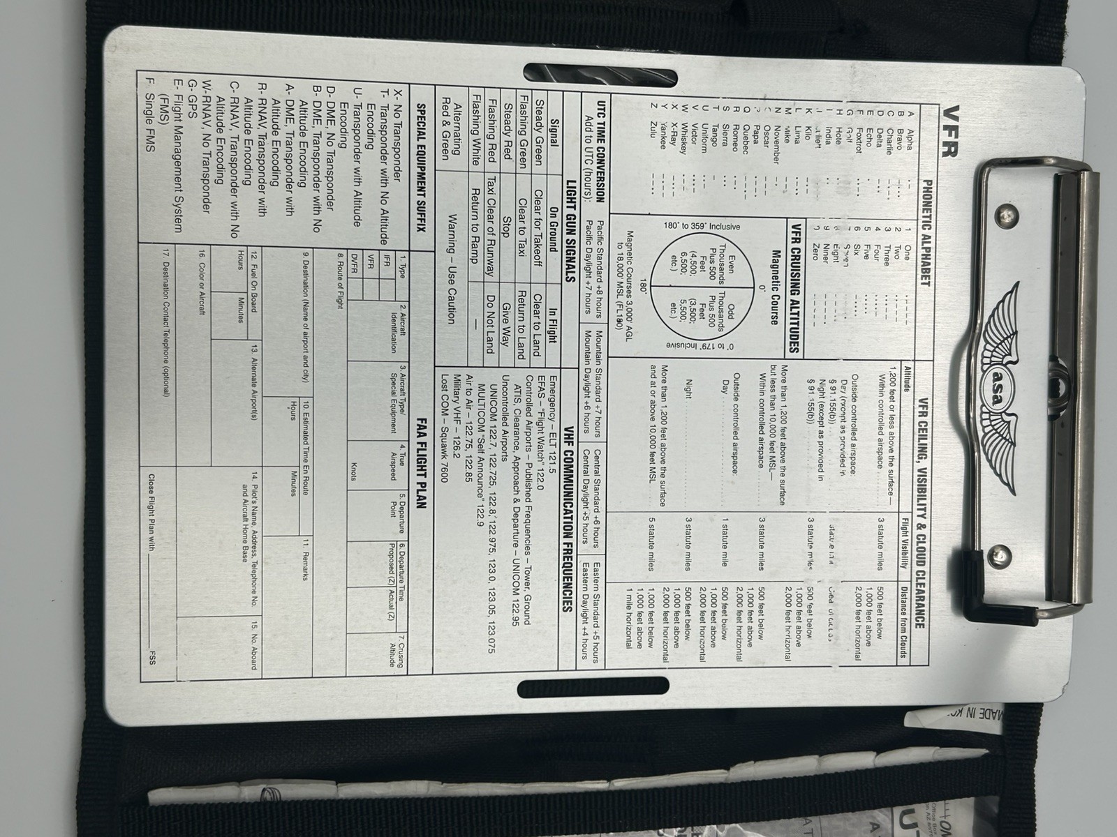 ASA Air Classics E6-B Flight Computer & Clipboard Gleim Clear Ruler Cases. F1