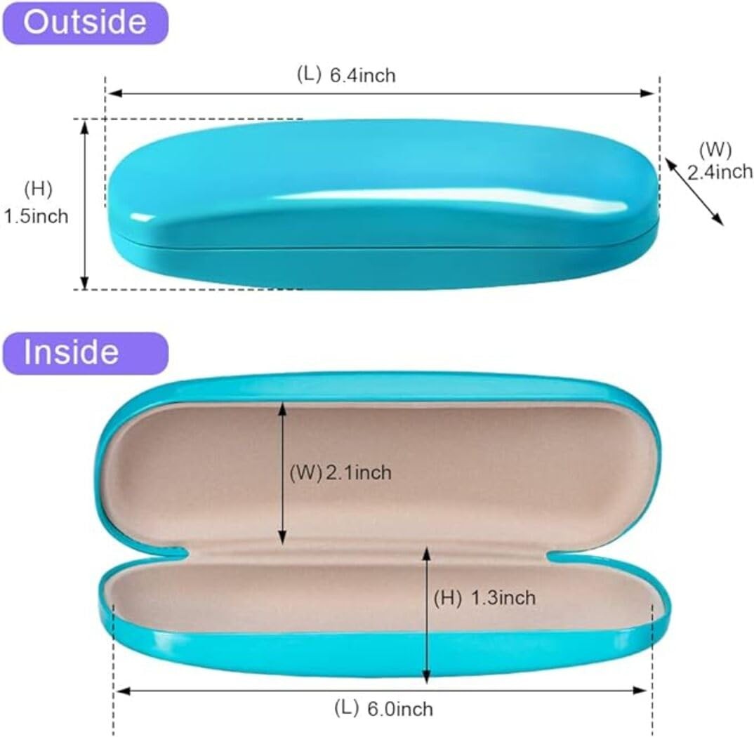 Eyeglasses Case,(4 Piece) Unisex Hard Shell Eyeglasses Cases Protective Case