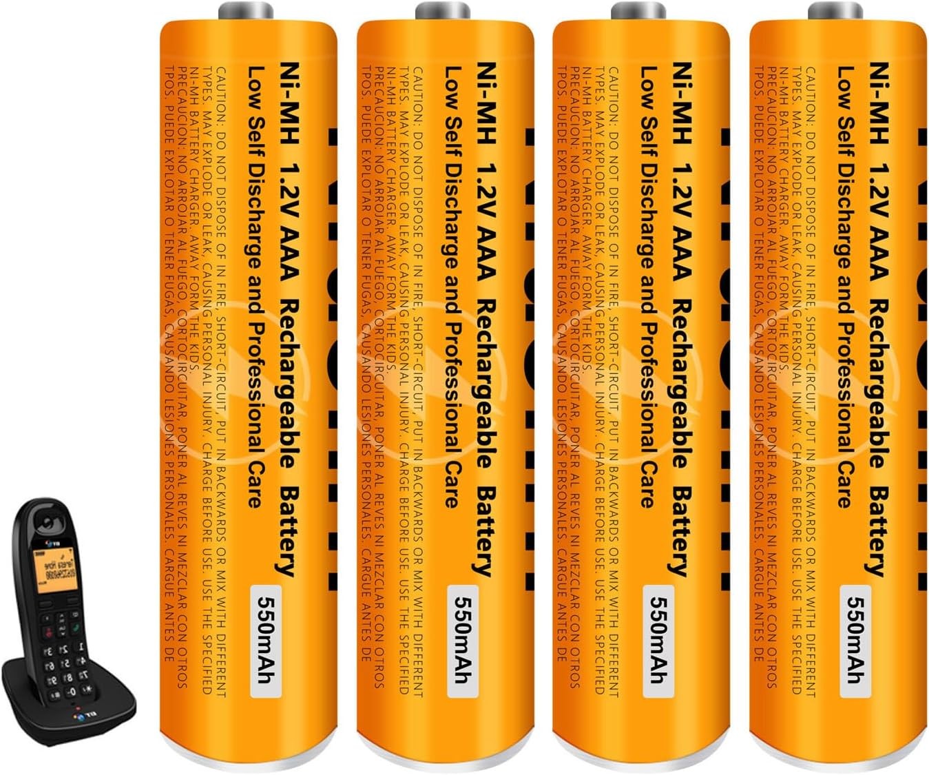 NI-MH AAA 1.2V 550mah Rechargeable Batteries for Panasonic Cordless Phones