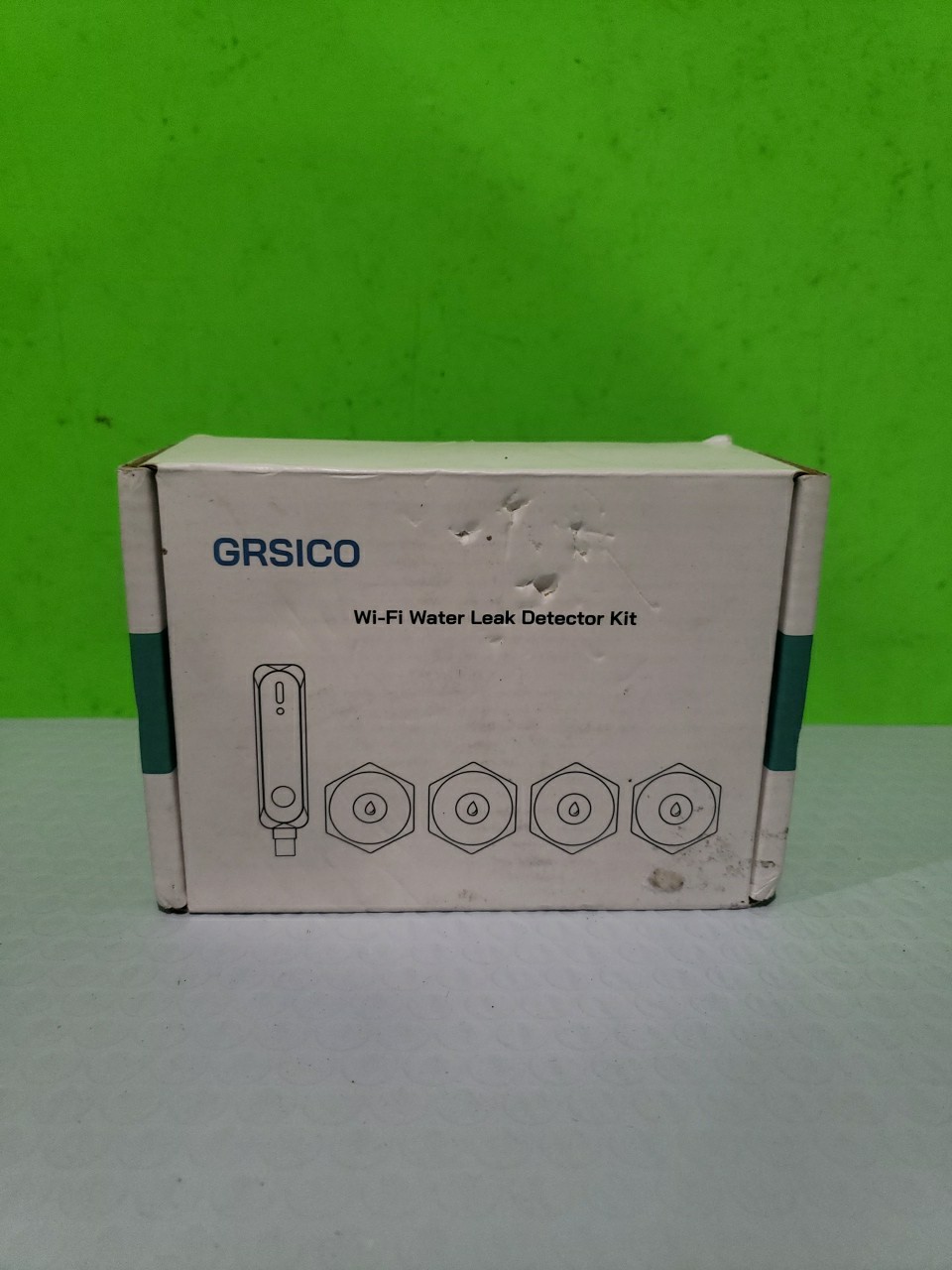 GRSICO Wi-Fi Water Leak Detector Kit 4 Pack - Open Box