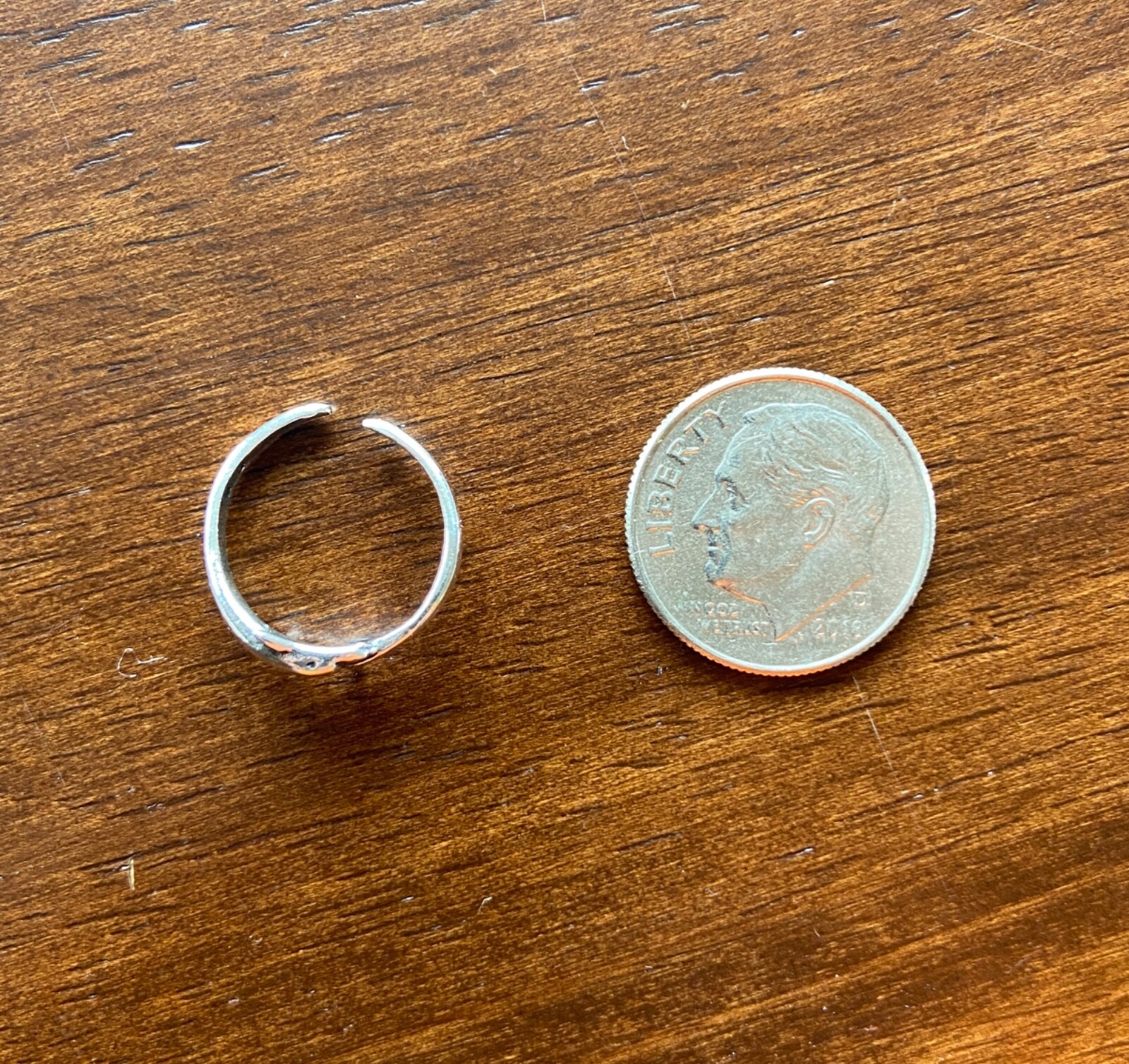 Sterling Silver Adjustable Dolphin Toe Ring 925