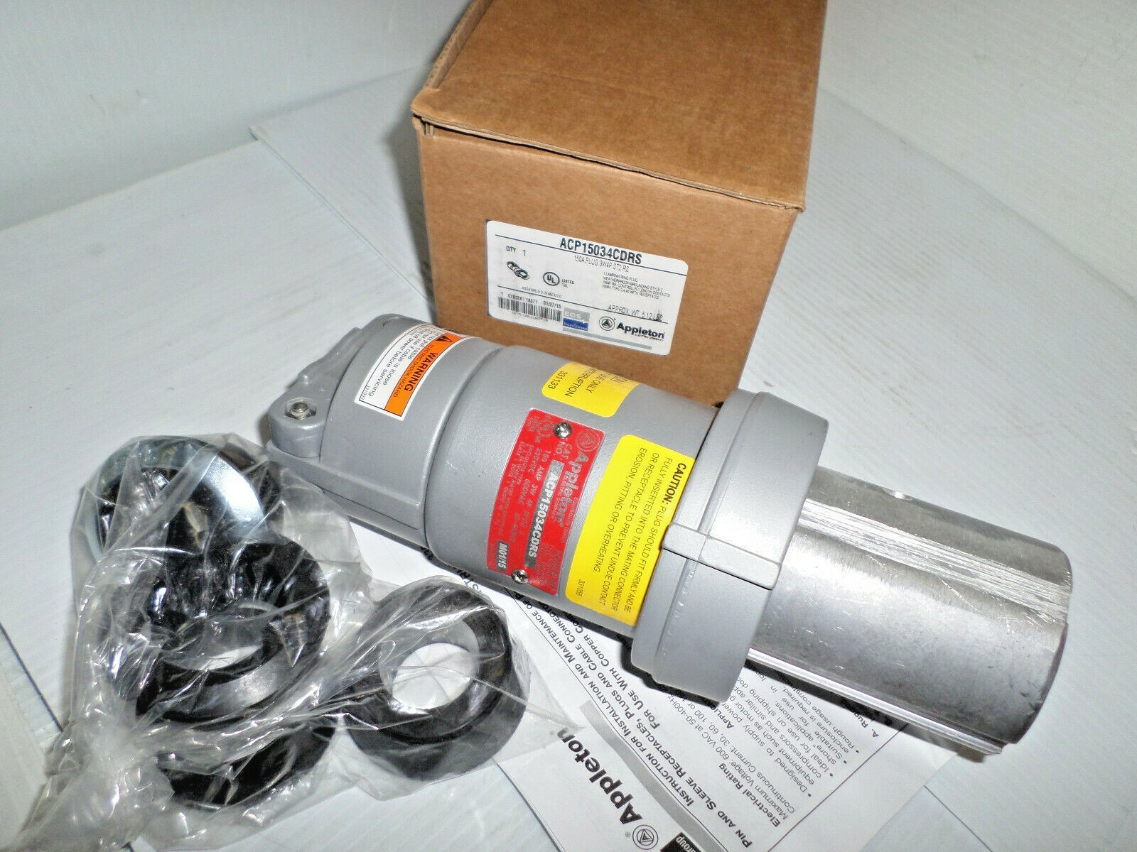 ⭐NEW IN BOX⭐Appleton ACP15034CDRS 150-Amp🟢REVERSE SERVICE🟢Pin&Sleeve Plug 150A