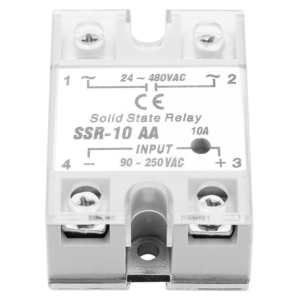 SSr 10 AA 10A Solid State Relay Module SSR AC-AC Input 90-250V AC Output 24-480V