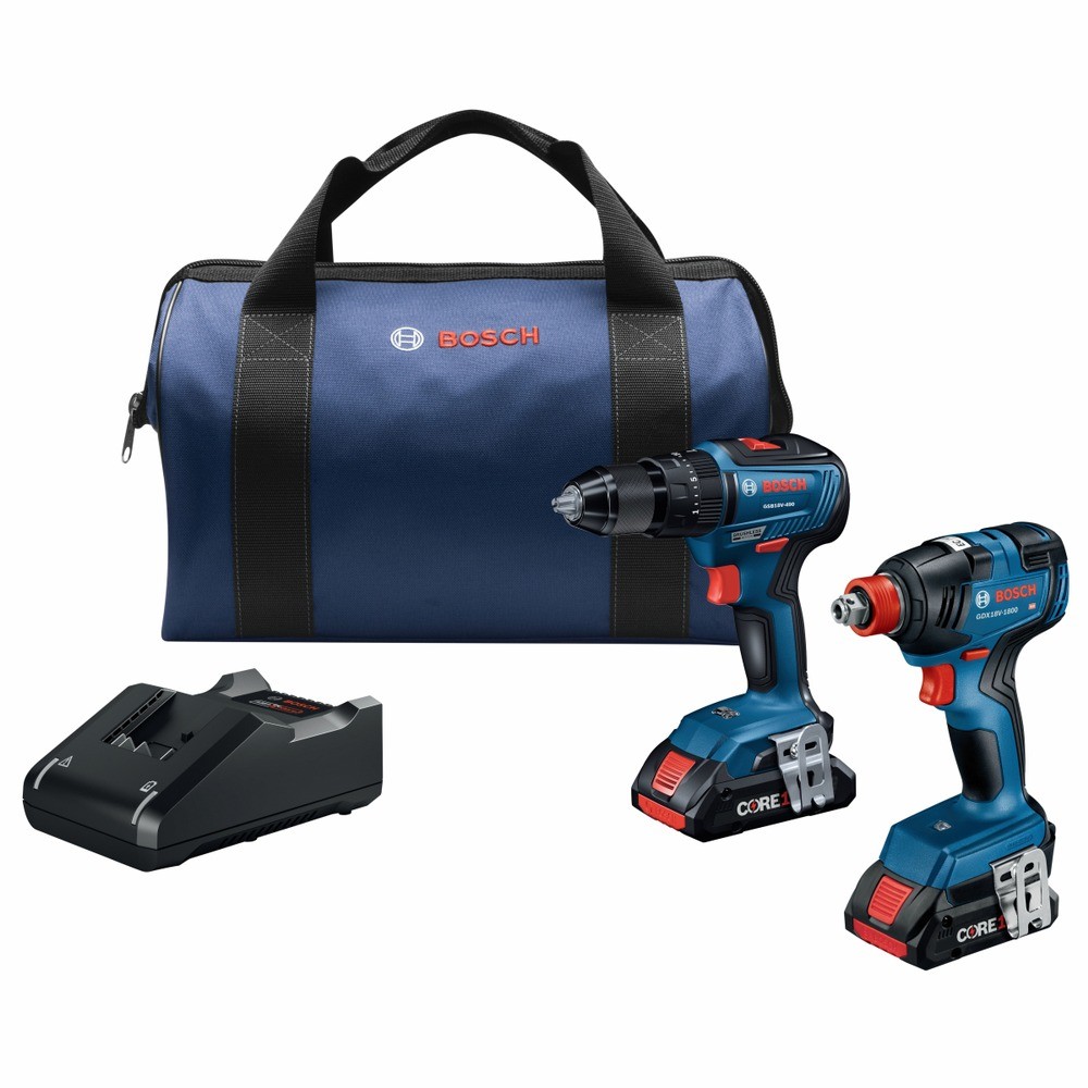 Bosch GXL18V-233B25 18V BL Li-Ion 2-Tool Combo Kit with 2 Batteries (4 Ah) New
