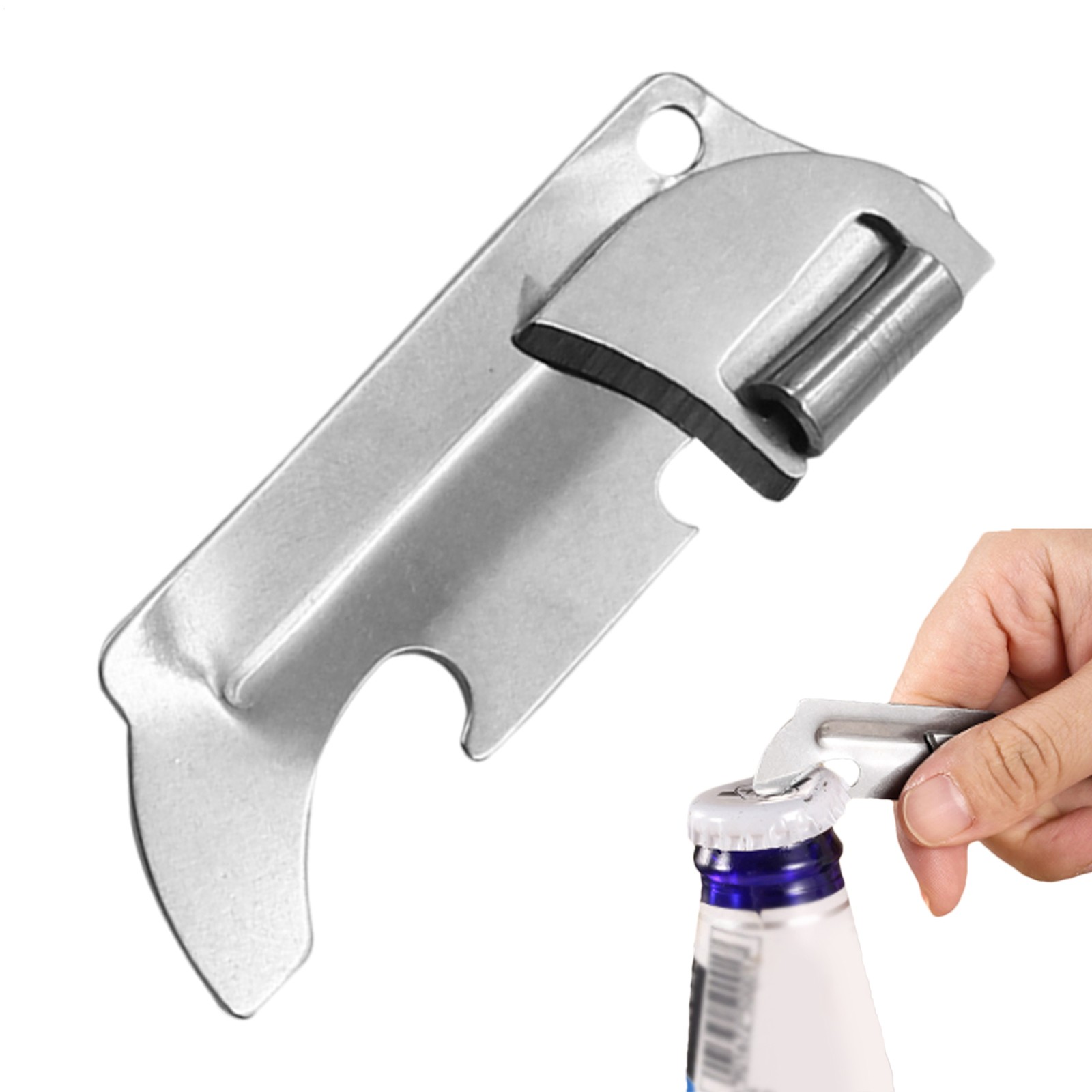 Stainless Steel Multipurpose Can Opener Bottle Opener Folding Mini Bottle