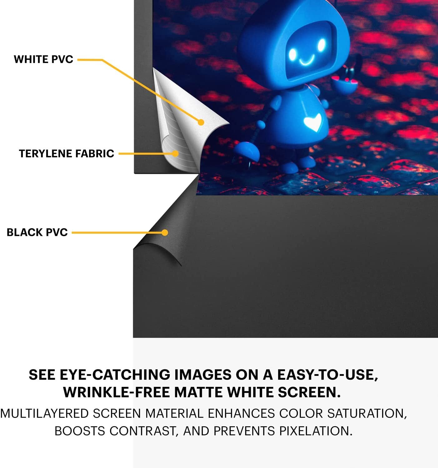 Kodak 80" Portable Projector Screen with Stand and Carry Case