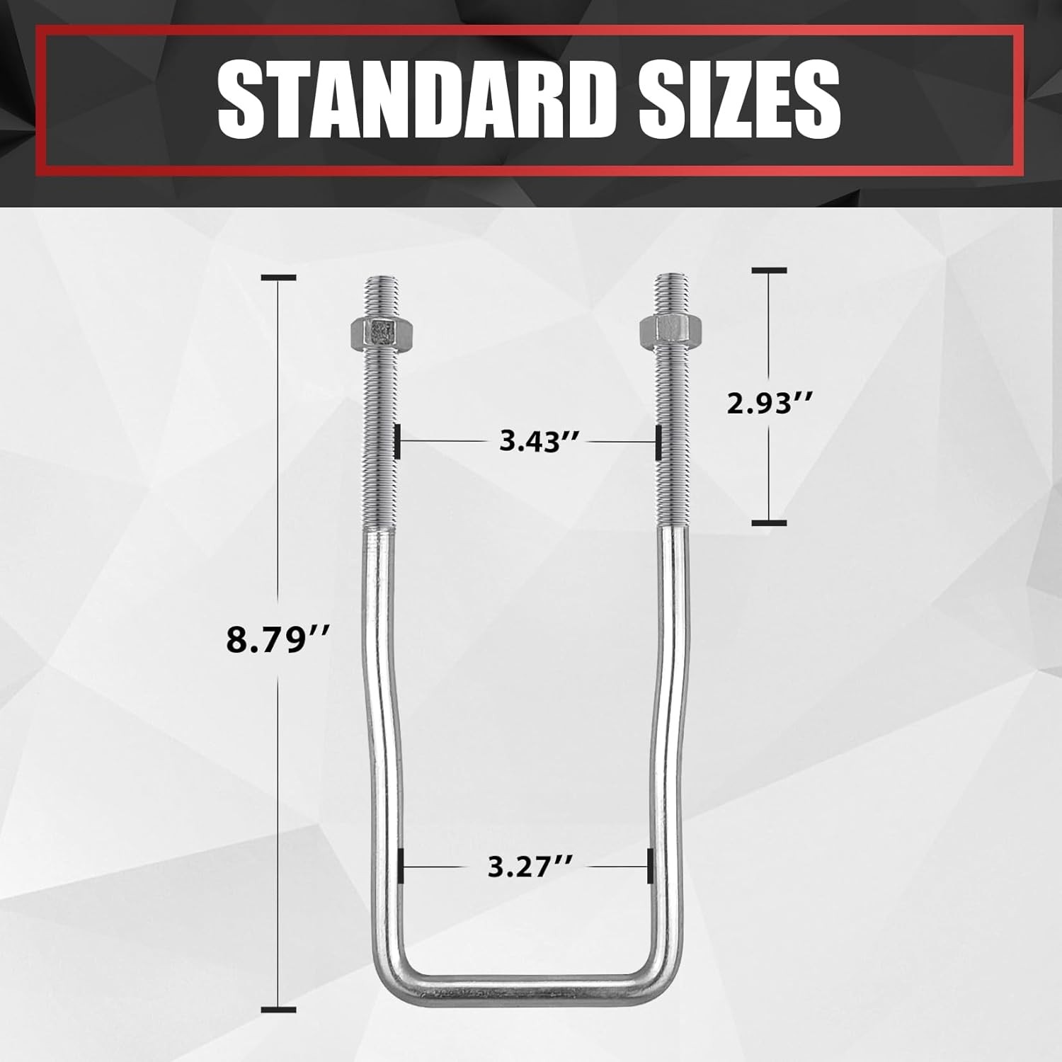 U-Bolt Trailer Spare Tire Bracket, Spare Tire Carrier Galvanized Threaded Spare